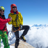 brunner-moser-gipfel-fitz-roy.jpg <strong><strong>Stefan und Timo nach der Supercanaleta am Gipfel des Fitz Roy</strong> </strong>© Roli Striemitzer
