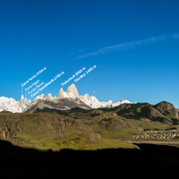 </p> <p><strong>Gipfelbeschreibung und Übersicht über das kleine Dörfchen El Chalten Cerro Solo (Schneeberg), Adela Kette, Cerro Torre, Torre Egger, Punta Heron, Cerro Standhardt, Poincenot und Fitz Roy von v.l.n.r.</strong> © Timo Moser</p> <p>