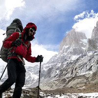 <strong>Stefan beim Rückweg aus dem Torre-Valley</strong>