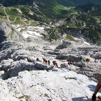 <strong>Staugefahr am Alpspitzklettersteig - von Einsamkeit und Erholungswert kaum eine Spur</strong> <span class=>© Timo Moser</span>