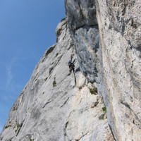 <span><strong>Erste Seillänge nach der Rast.</strong> <span class=>© Timo Moser</span> </span>