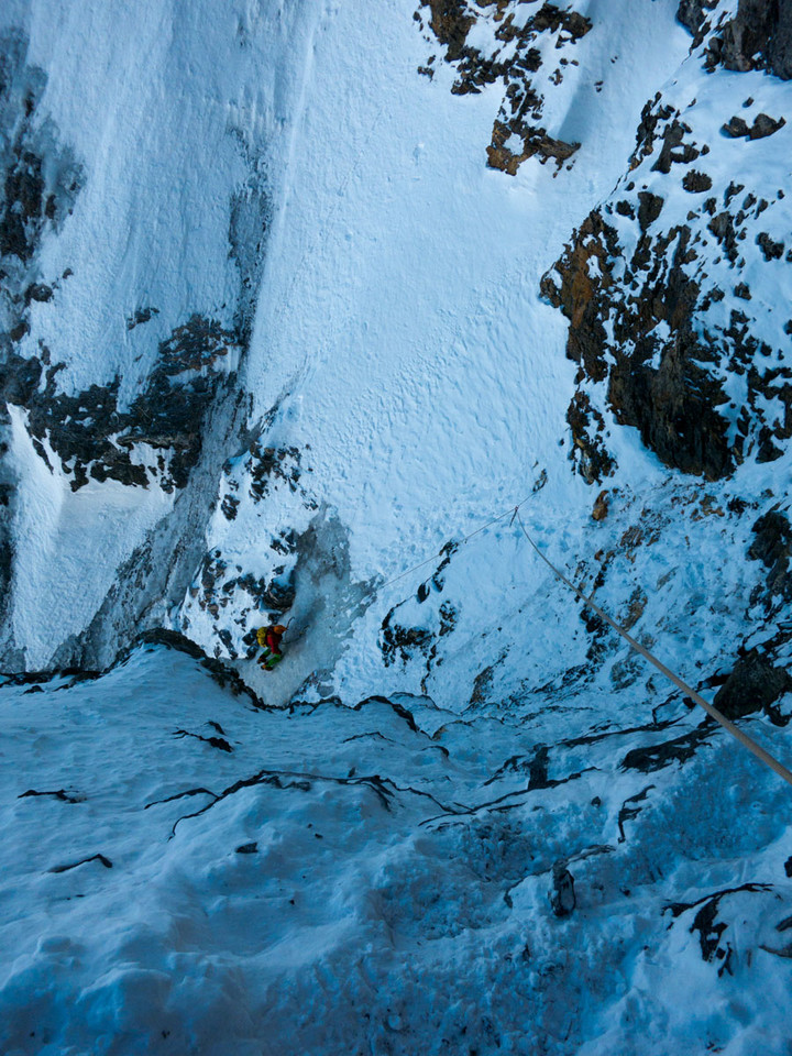<strong>Roli im Rampeneisfeld und auf den letzten Metern zum brüchigen Band</strong>