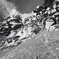 <span>Schlüssellänge mit wenig Eis © Stefan Brunner</span>