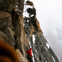 <span>Letzte Länge ist auf der Nordseite des Grand Capucins</span>