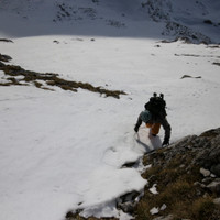 <span>Aufstieg zum Grat südseitig</span>