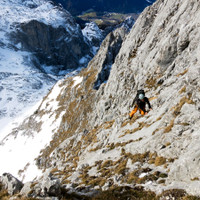 <span>Herbstliche Kletterei mit wärmenden Sonnenstrahlen</span>