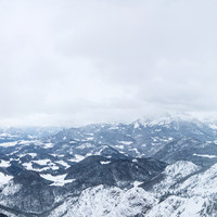 Panorama über das Berchtesgadener und Salzburger Land im Winter