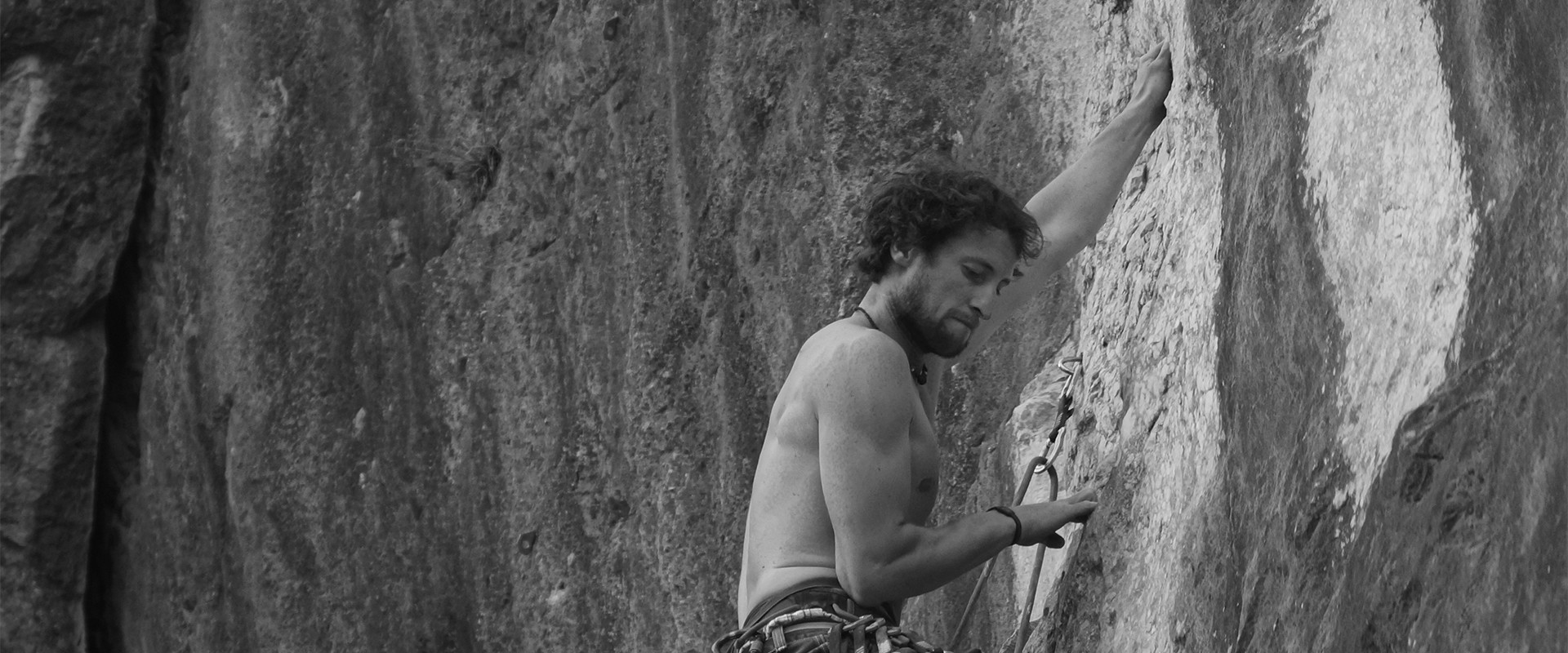 Christoph beim Klettern am Barmstein