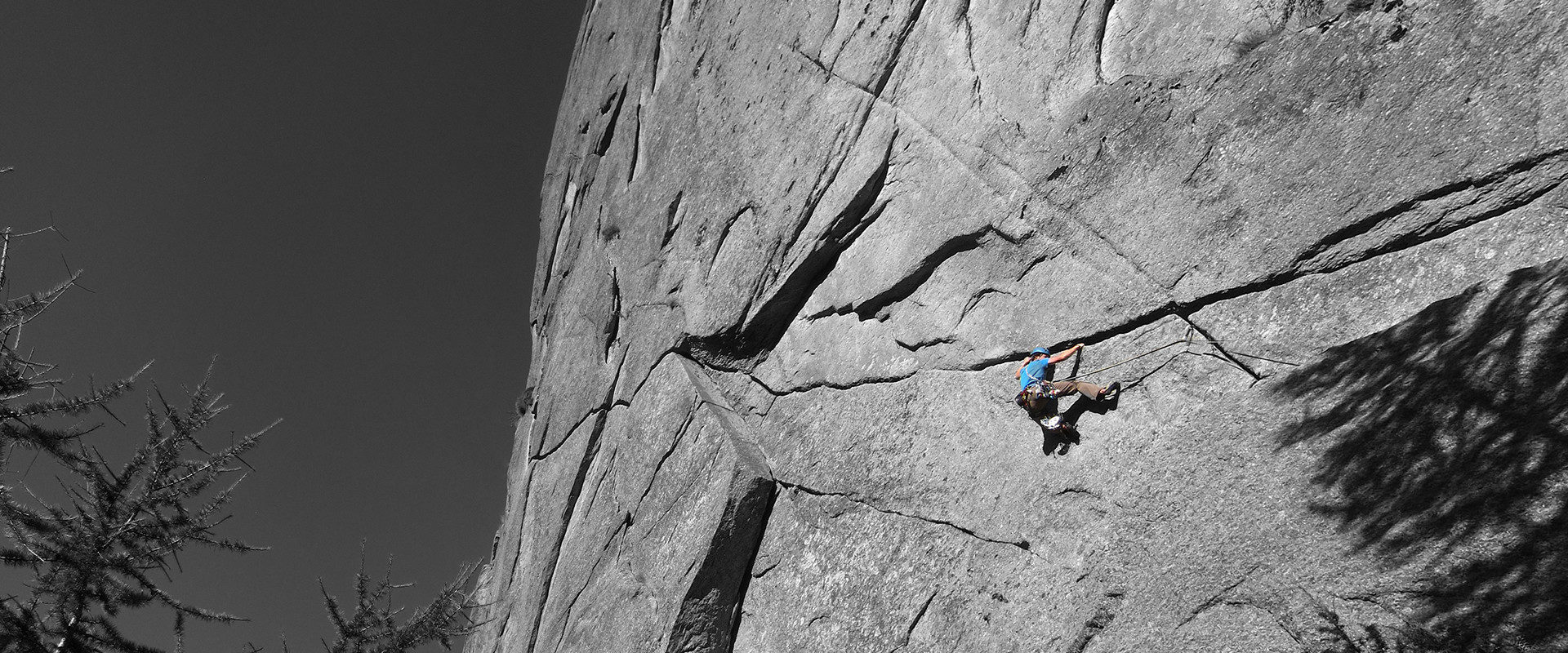 Rissklettern in Val de Orco in Italien.