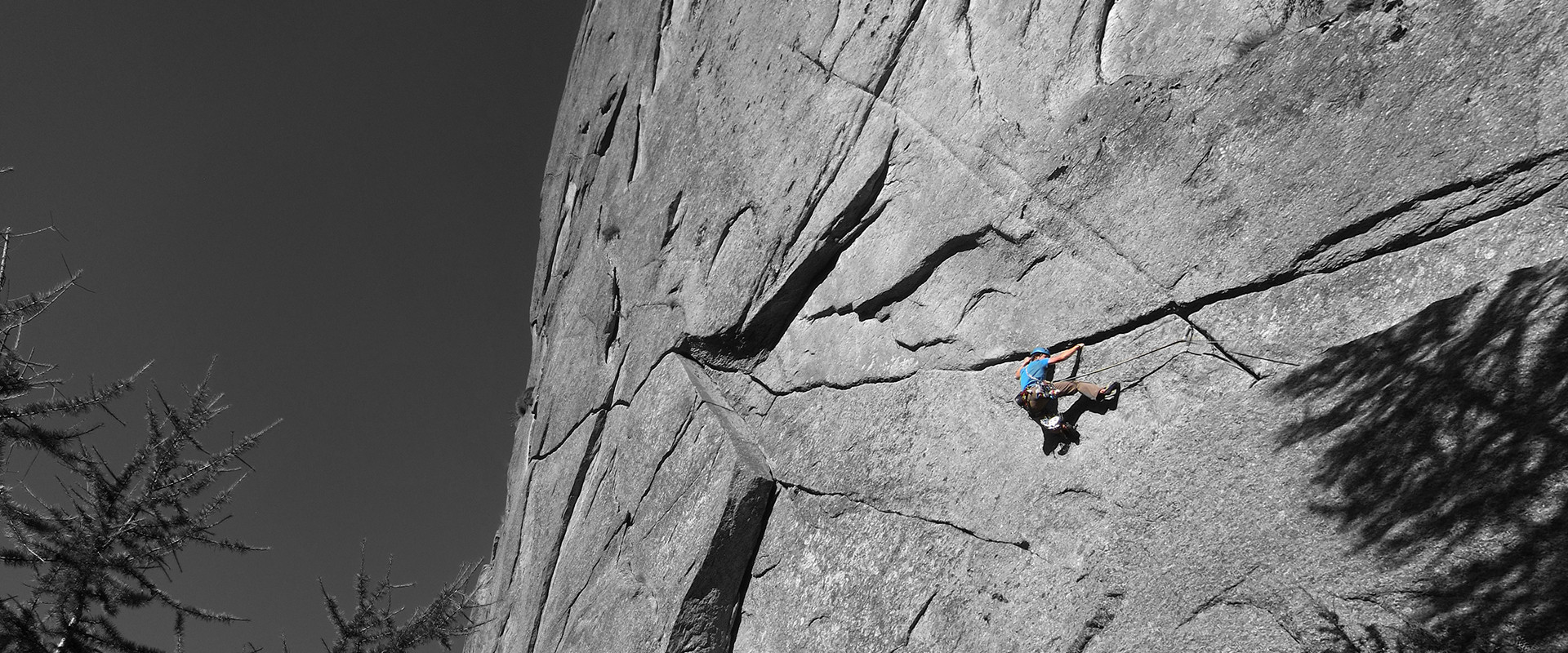 Rissklettern in Val de Orco in Italien.