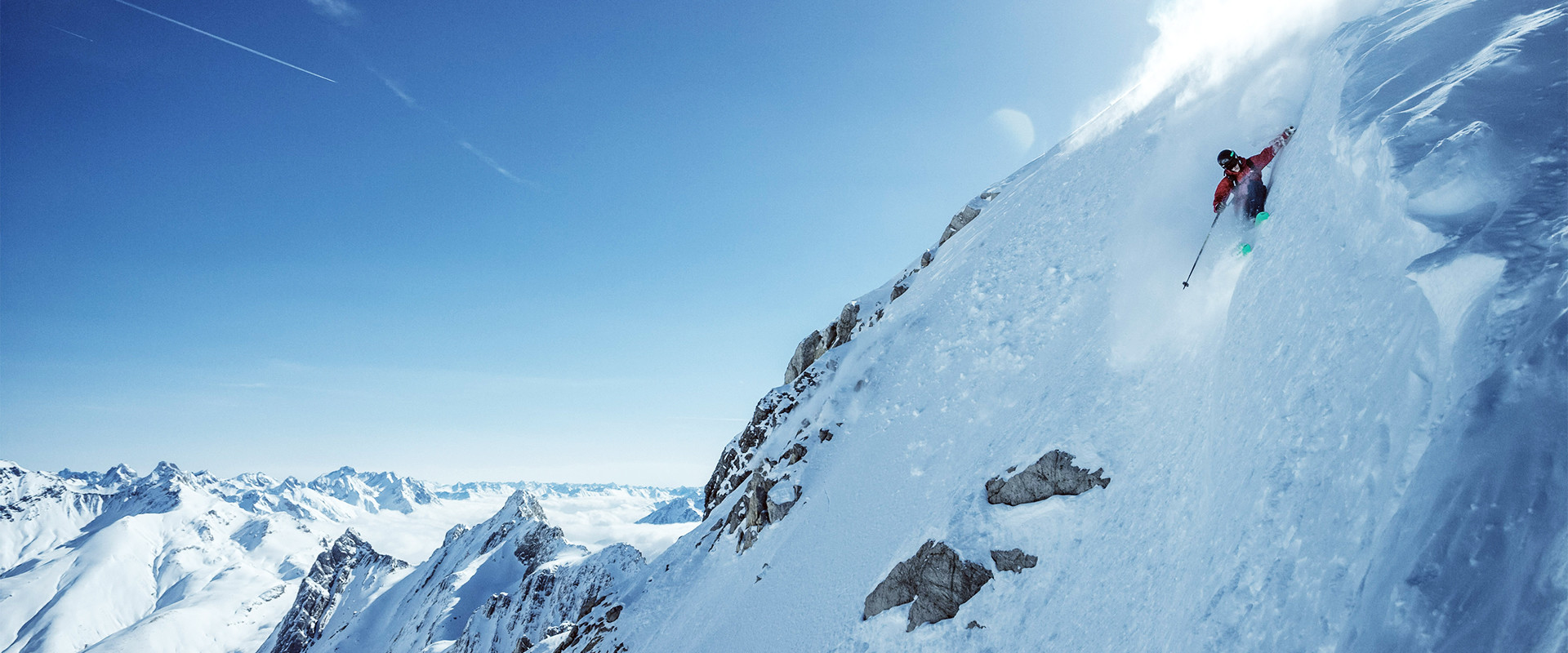 Foto von Björn Heregger Profi-Freeriden beim Filmdreh zu dem Freeridemovie