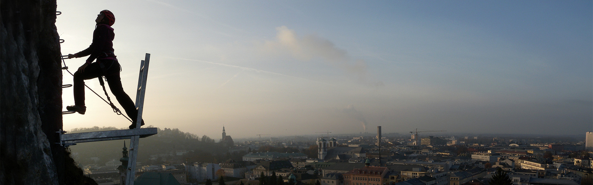 Klettersteig mitten in der Stadt - die City Wall