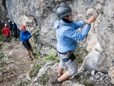 Kletterer im alpinen Gelände