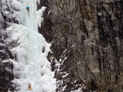 Eiskletterseilschaft im Supervisor in Gastein - Anlauftal