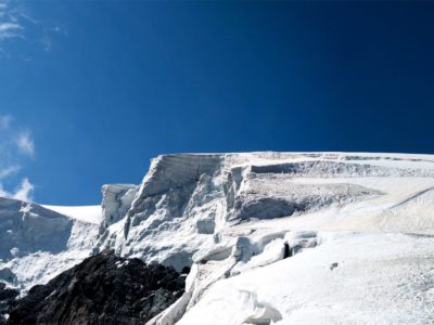 Eispassage am Normalweg auf den Ortler