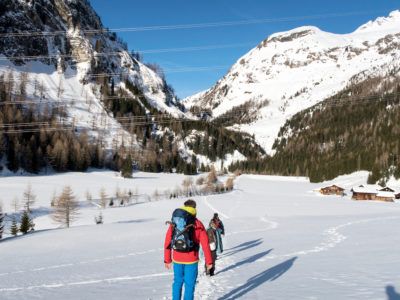 Zustieg zum Eiskletterpark in Osttirol.