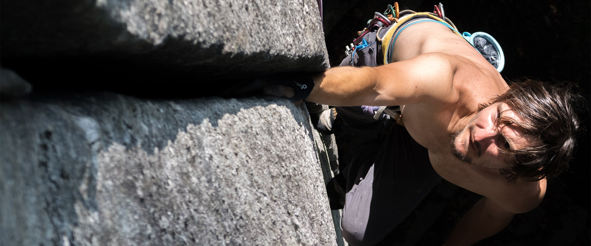 Rissklettern in Caderese.